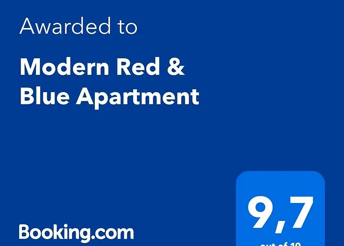 Modern Red & Blue Apartment